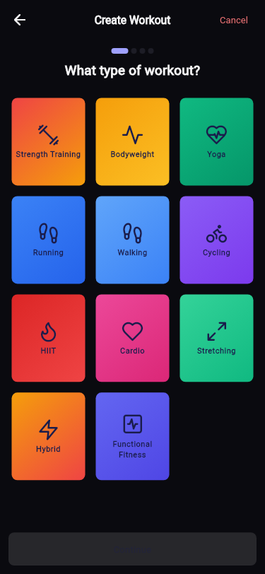Share workouts and invite friends