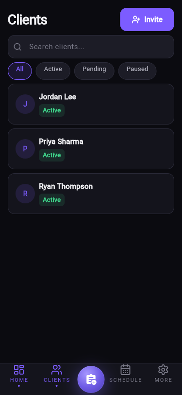 Client roster