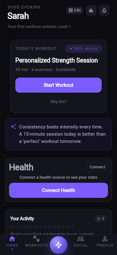 First workout
